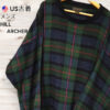 US古着 HILL & ARCHER チェック柄 メンズセーター XL