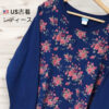 comfort corner 青色　花柄　スウェット　ラウンドネック　サイズ表記XX　オーバーサイズ　ゆるダボ