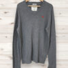 Abercrombie&fitch カシミア混　Vネックセーター　グレー　アバクロ