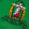 ST. PAULI GIRL ドイツビール刺繍ロゴ緑色セーター Made in USA