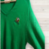 ST. PAULI GIRL ドイツビール刺繍ロゴ緑色セーター Made in USA