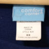 comfort corner 青色　花柄　スウェット　ラウンドネック　サイズ表記XX　オーバーサイズ　ゆるダボ